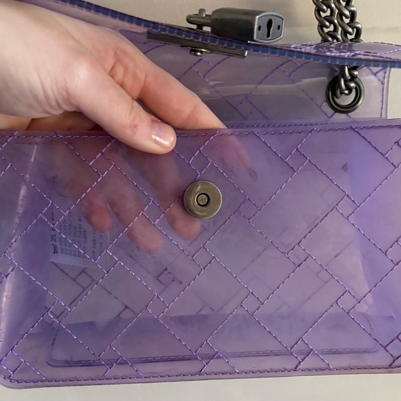 Kurt Geiger Purple Transparent Crossbody Bag - Picture 10 of 15